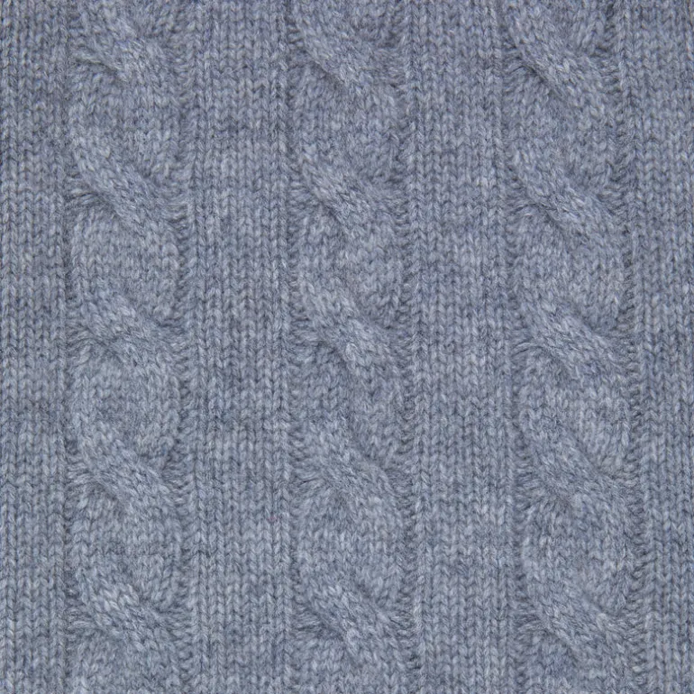 William Lockie Chirnside Cashmere Cable Crew Neck Flannel