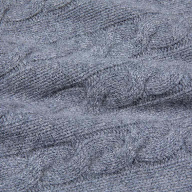 William Lockie Chirnside Cashmere Cable Crew Neck Flannel