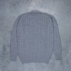 William Lockie Chirnside Cashmere Cable Crew Neck Flannel
