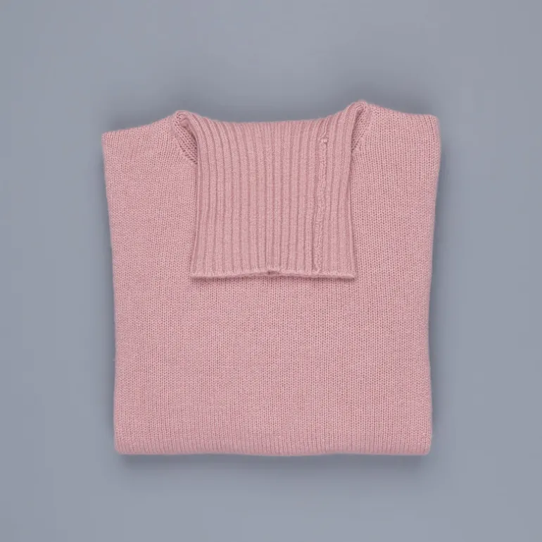 William Lockie Gullan Cashmere Roll Neck Ash