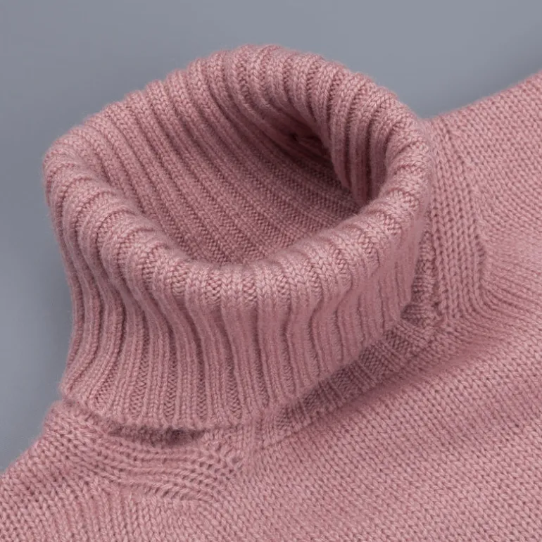 William Lockie Gullan Cashmere Roll Neck Ash