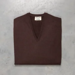 William Lockie Oxton Cashmere V-Neck Ebony