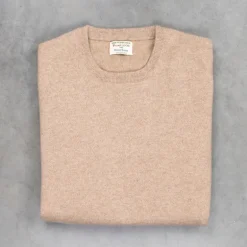 William Lockie Oxton Cashmere Crew Neck Sesamo