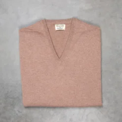 William Lockie Oxton Cashmere V-Neck Dormouse