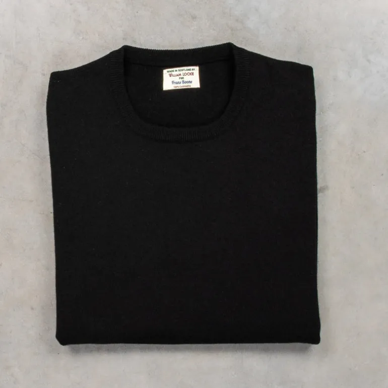 William Lockie Oxton Cashmere Crew Neck black