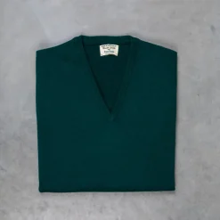 William Lockie Oxton Cashmere V-Neck Holly