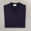 William Lockie Oxton Cashmere V-Neck Dark Navy