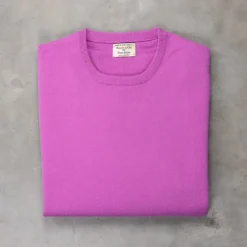 William Lockie Oxton Cashmere Crew Neck Thistle
