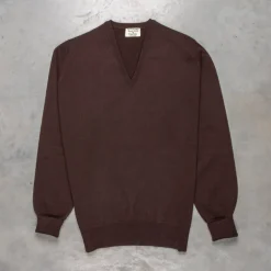 William Lockie Oxton Cashmere V-Neck Ebony