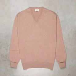 William Lockie Oxton Cashmere V-Neck Dormouse