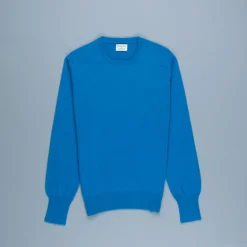 William Lockie Oxton Cashmere Crew Neck Airforce