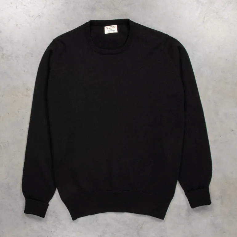 William Lockie Oxton Cashmere Crew Neck black