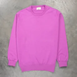 William Lockie Oxton Cashmere Crew Neck Thistle