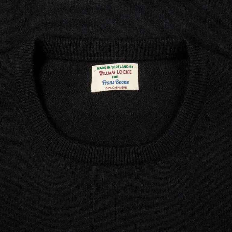 William Lockie Oxton Cashmere Crew Neck black