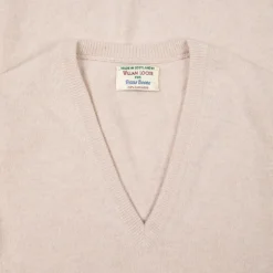 William Lockie Oxton Cashmere V-Neck Swansdown