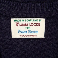William Lockie Oxton Cashmere V-Neck Dark Navy
