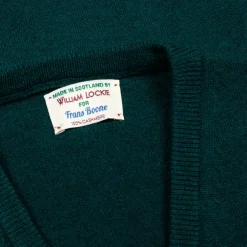 William Lockie Oxton Cashmere V-Neck Holly