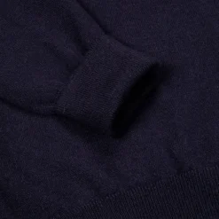 William Lockie Oxton Cashmere V-Neck Dark Navy