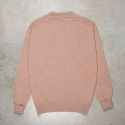 William Lockie Oxton Cashmere V-Neck Dormouse