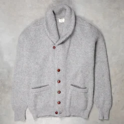 William Lockie Windsor Cashmere Shawl Cardigan Flannel