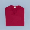 William Lockie x Frans Boone 30 gauge Loro Piana Merino's V-Neck Chianti