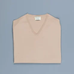 William Lockie x Frans Boone 30 gauge Loro Piana Merino's V-Neck Sandstorm