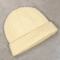 William Lockie x Frans Boone Royal Rib Cashmere Hat Lemon Zephyr