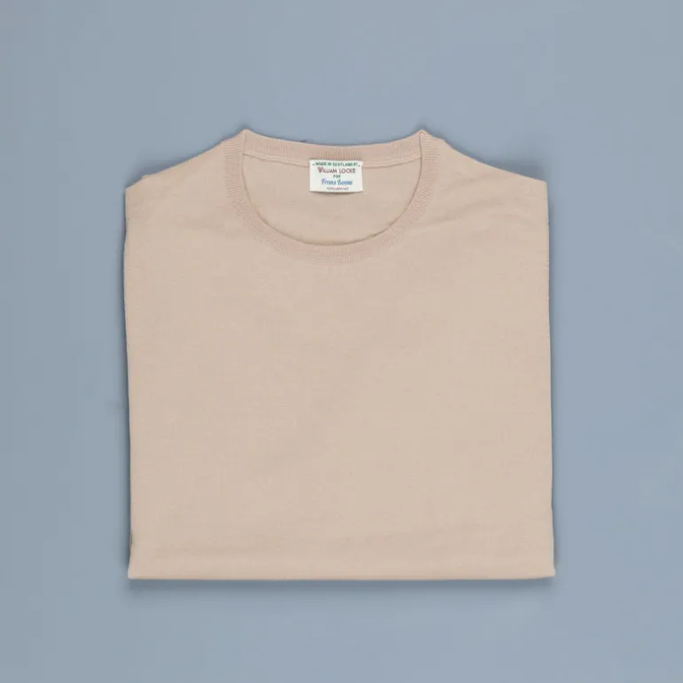 William Lockie x Frans Boone 30 gauge Loro Piana Merino's Crew Neck Sandstorm