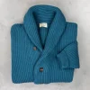 William Lockie x Frans Boone Cashmere Cardigan Steve Teal
