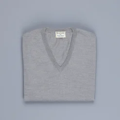 William Lockie x Frans Boone 30 gauge Loro Piana Merino's V-Neck Flannel