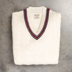 William Lockie x Frans Boone Garfield Cricket Cable Undeyed White
