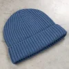 William Lockie x Frans Boone Royal Rib Cashmere Hat Blue Paon