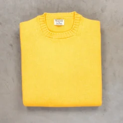 William Lockie x Frans Boone Inigo Baby Lambswool Crew Neck Zafferano
