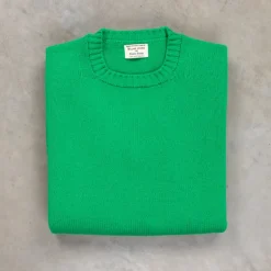 William Lockie x Frans Boone Inigo Baby Lambswool Crew Neck Green