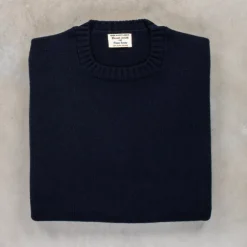 William Lockie x Frans Boone Inigo Baby Lambswool Crew Neck Marino