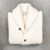 William Lockie x Frans Boone Alain Shawl Cardigan Lambswool Ecru