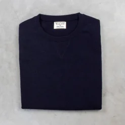 William Lockie x Frans Boone Super Geelong Gordon Crew Neck Slipover Dark Navy
