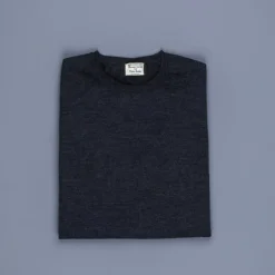 William Lockie x Frans Boone 30 gauge Loro Piana Merino's Crew Neck Charcoal