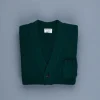 William Lockie x Frans Boone Alain 3-Pocket Cardigan Lambswool Tartan Green