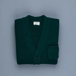 William Lockie x Frans Boone Alain 3-Pocket Cardigan Lambswool Tartan Green