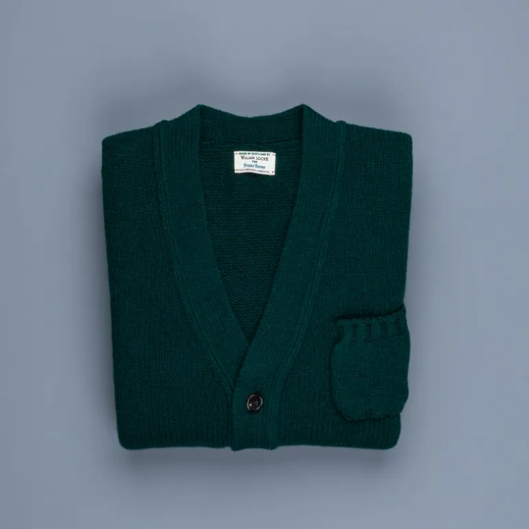 William Lockie x Frans Boone Alain 3-Pocket Cardigan Lambswool Tartan Green