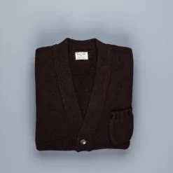 William Lockie x Frans Boone Alain 3-Pocket Cardigan Lambswool Ebony