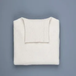 William Lockie x Frans Boone Tip Super Geelong Roll Neck Ivory