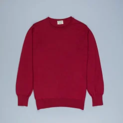 William Lockie x Frans Boone 30 gauge Loro Piana Merino's Crew Neck Chianti