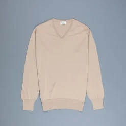 William Lockie x Frans Boone 30 gauge Loro Piana Merino's V-Neck Sandstorm