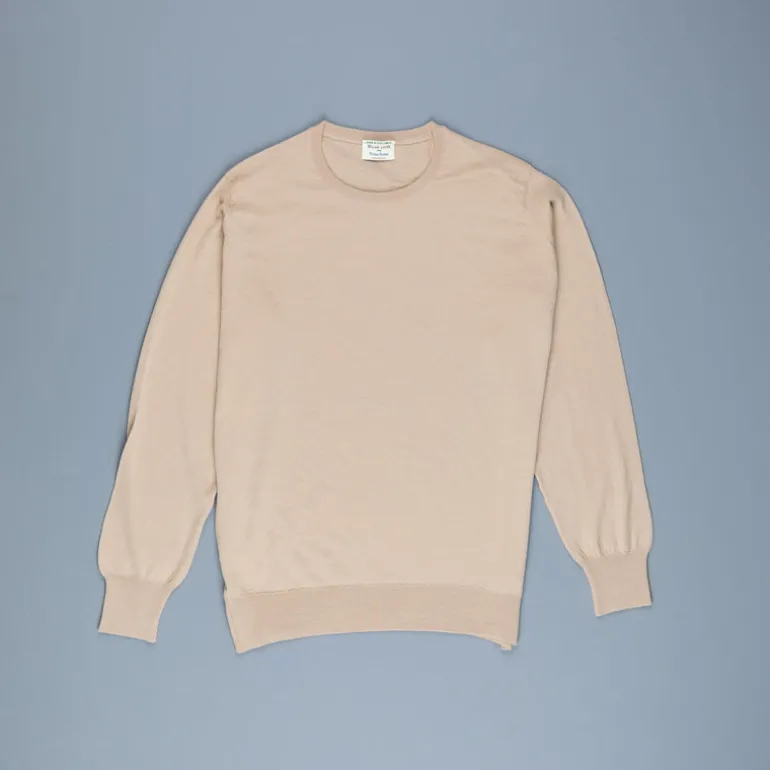 William Lockie x Frans Boone 30 gauge Loro Piana Merino's Crew Neck Sandstorm