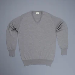 William Lockie x Frans Boone 30 gauge Loro Piana Merino's V-Neck Flannel