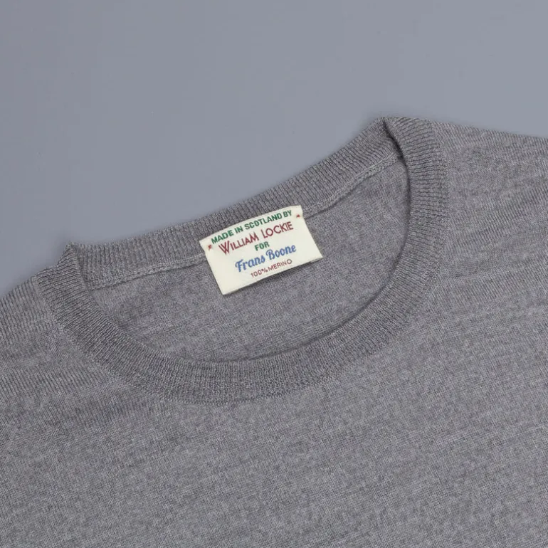 William Lockie x Frans Boone 30 gauge Loro Piana merino's Sweater Crew Neck Flannel