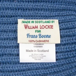 William Lockie x Frans Boone Royal Rib Cashmere Hat Blue Paon
