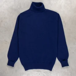 William Lockie x Frans Boone Super Geelong Roll Neck British Blue